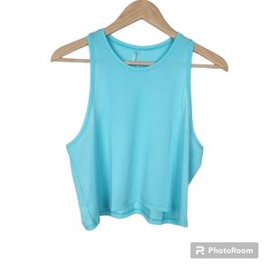 Outdoor Voices Blue Crop Tank Sleeveless Workout Athletic Gym Top Sz M